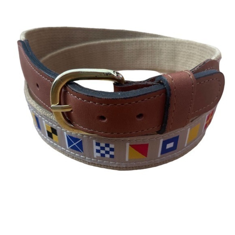 Vintage Flag preppy belt size 40